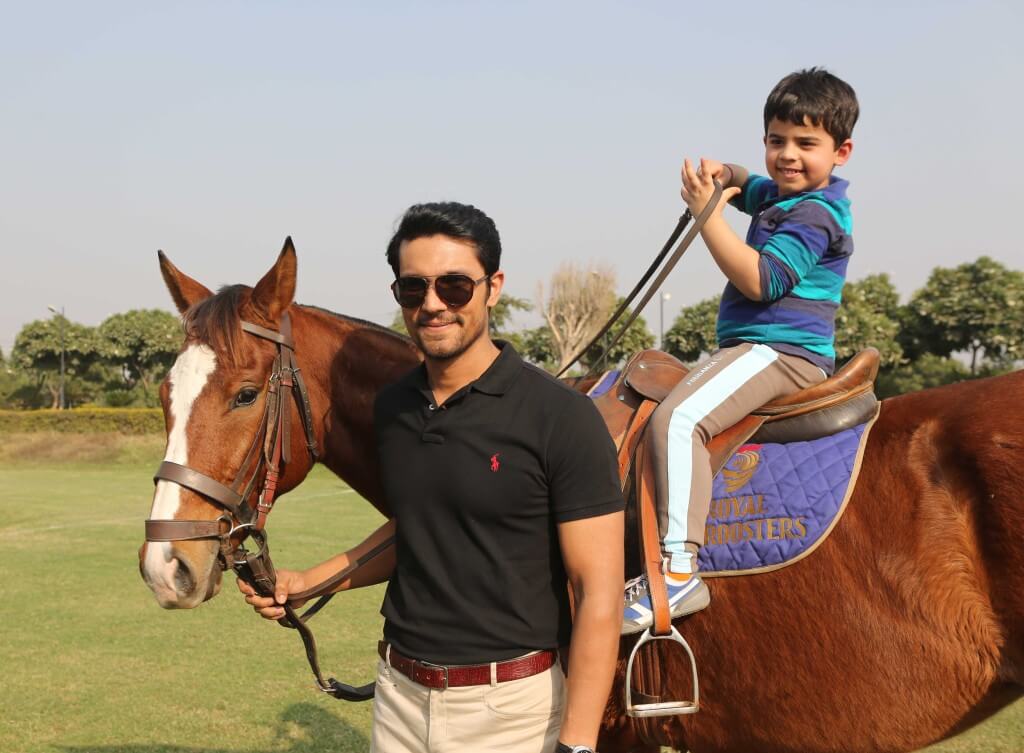 Randeep Hooda with a young Rider 