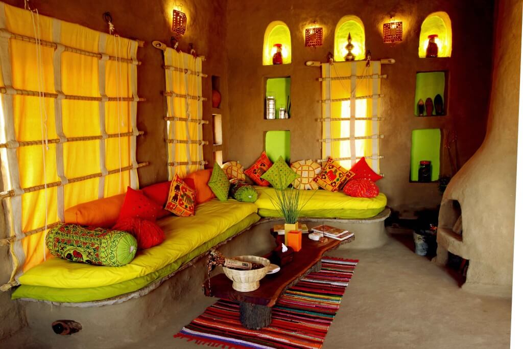 Lakshman Sagar- Baithak or lounging area of a cottage